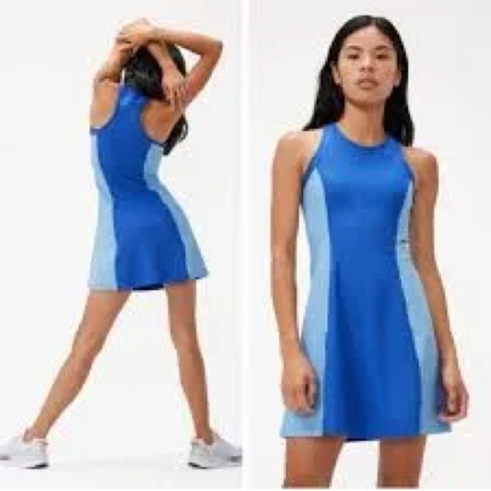 Outdoor Voices Athena Two Toned Blue Tank Dress